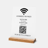 Aangepaste WiFi QR | Eenvoudige Scan Netwerk Toega Acryl Bord (Hoek)
