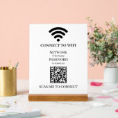 Aangepaste WiFi QR | Eenvoudige Scan Netwerk Toega Acryl Bord (Huwelijk)