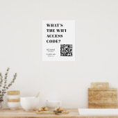 Aangepaste WiFi QR | Wat is de WiFi-code weergave Poster (Keuken)
