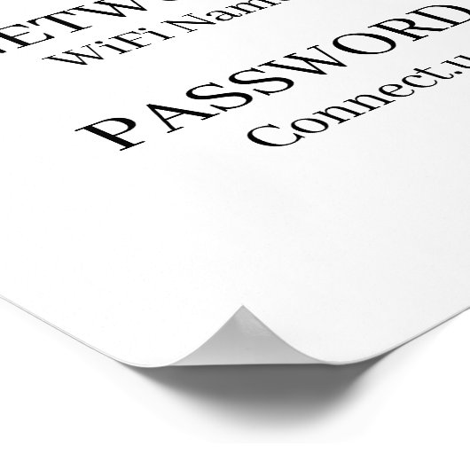 Aangepaste WiFi QR | Wat is de WiFi-code weergave Poster (Hoek)