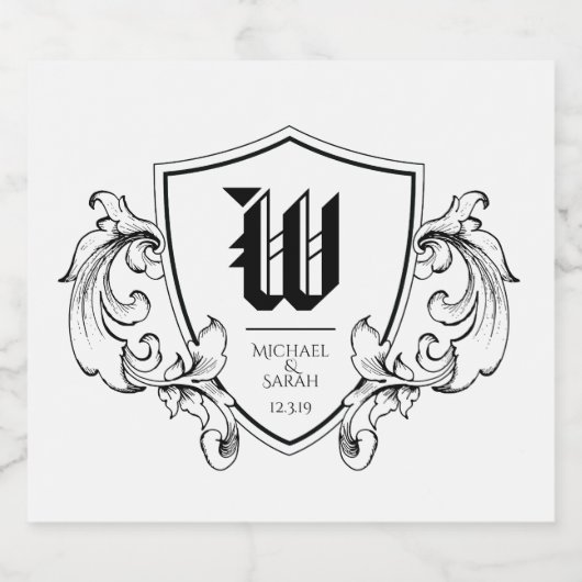 Aangepaste wijn & mousserende wijn flesje label sparkling wijnetiket (Enkel label)