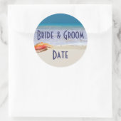 Aangepaste wijn of Bier fles Strand Bruiloft Label (Tas)