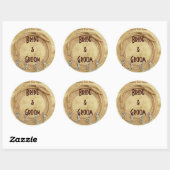 Aangepaste wijn of bierfles Westerne trouwlabels Ronde Sticker (Vel)
