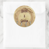 Aangepaste wijn of bierfles Westerne trouwlabels Ronde Sticker (Tas)