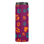 Aangepaste Wijn Paarse Poot Print Tumbler Thermosbeker (Achterkant)