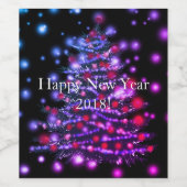 Aangepaste Wijnfles Label Gelukkig Nieuwjaar 2018 Wijn Etiket (Enkel label)