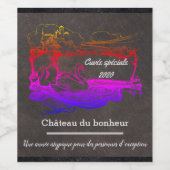 Aangepaste wijnfles wijn etiket (Enkel label)