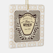 Aangepaste wijngaard fijne wijn kerst ornament (Rechts)