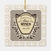 Aangepaste wijngaard fijne wijn kerst ornament (Achterkant)