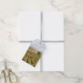 Aangepaste wijngaard landschapsfoto wijnbedrijf cadeaulabel (Met Touw)