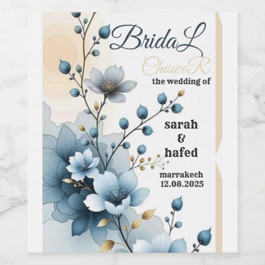 Aangepaste Wijnlabel Sjabloon, Labels Trouwen, Edi Wijn Etiket (Enkel label)