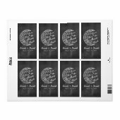 Aangepaste wijnlabels "Love You to the Moon and Ba Etiket (Full Sheet)