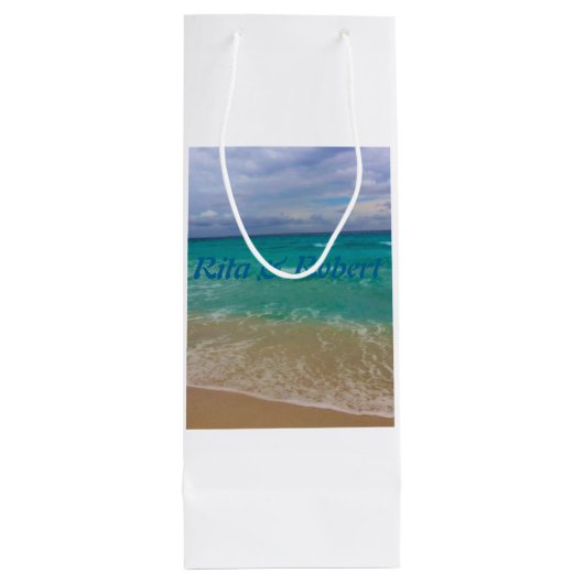 Aangepaste wijntas met wieltjes/batchbruiloft wijn cadeautas (Achterkant)