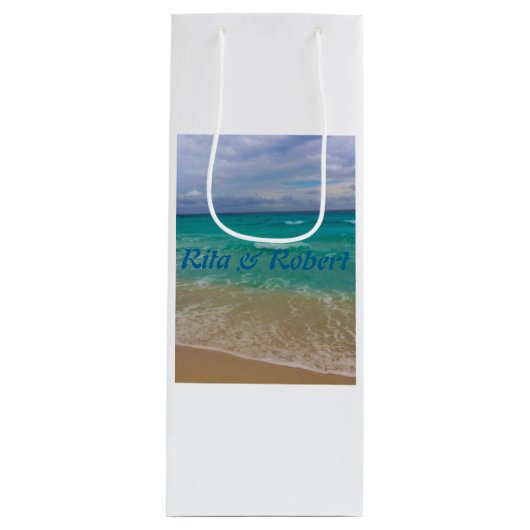 Aangepaste wijntas met wieltjes/batchbruiloft wijn cadeautas (Voorkant)