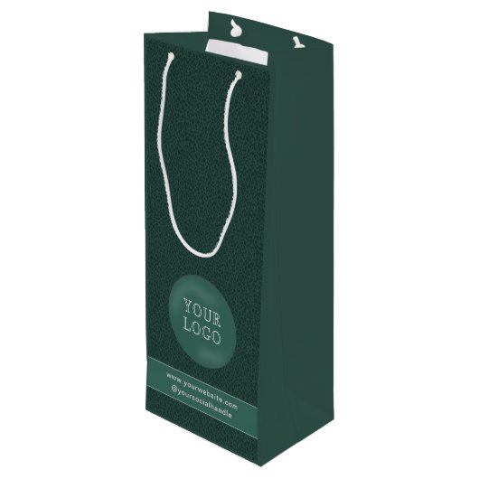 Aangepaste wijntassen met bedrijfscolletjes wijn cadeautas (Achterkant Gekanteld)