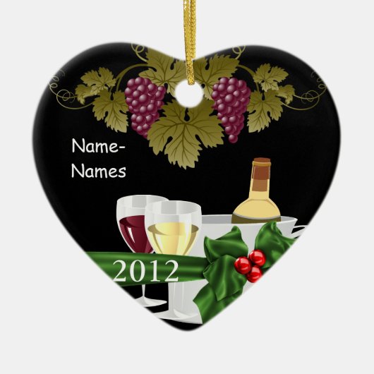 AANGEPASTE WIJNVERLIEZEN 2012 Vakantiegeld Keramisch Ornament (Voorkant)