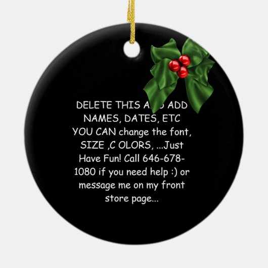 AANGEPASTE WIJNVERLIEZEN 2015 Vakantiegeld Keramisch Ornament (Achterkant)