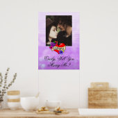 Aangepaste Wil je met me trouwen   Poster (Keuken)