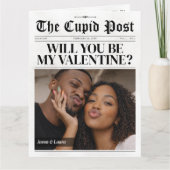 Aangepaste 'Wil je mijn Valentijn zijn' 4-pagina's Kaart (Voorkant)