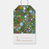 Aangepaste Wild Green Field Blooms Cadeaulabel (Achterkant)