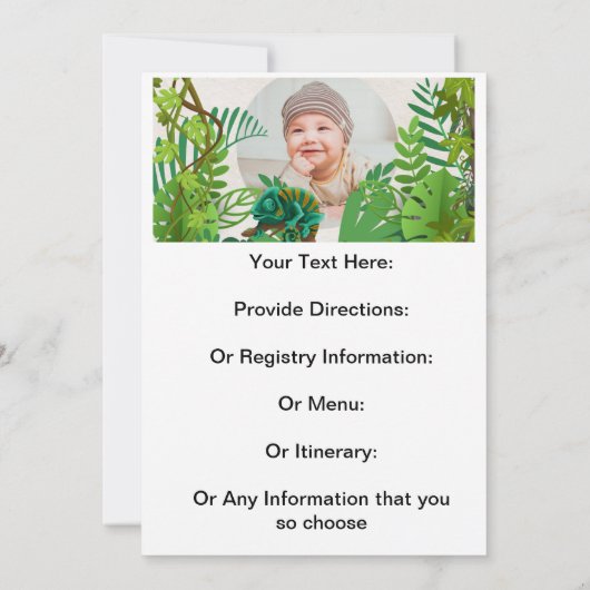 Aangepaste Wild One Dubbelzijdige Fotouitnodiging Aankondiging (Achterkant)