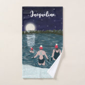 Aangepaste Wild Zwemmen in het besneeuwde winterme Handdoek (Handdoek)