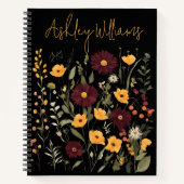 Aangepaste wildbloemen notitieboek - Inspirerende (Voorkant)