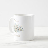 Aangepaste Wilde Bloem Bruidsmeisje Monogram Aande Koffiemok (Voorkant links)