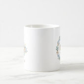 Aangepaste Wilde Bloem Bruidsmeisje Monogram Aande Koffiemok (Center)