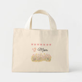 Aangepaste Wilde Bloem & Vlinder Mini Tote Tas (Voorkant)