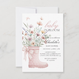 aangepaste wilde bloemen bloemige uitnodigingen sj