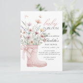 aangepaste wilde bloemen bloemige uitnodigingen sj (Staand voorkant)