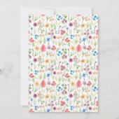 Aangepaste wilde bloemen Butterflies 40e verjaarda Kaart (Achterkant)