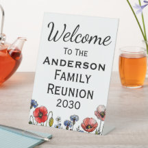 Aangepaste Wilde Bloemen Familie Reünie Welkom Pil