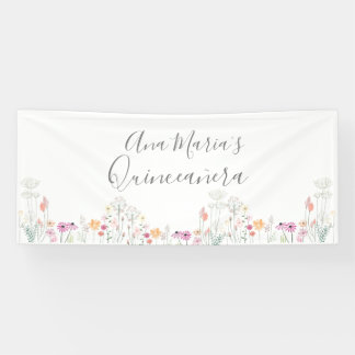 Aangepaste wilde bloemen spandoek