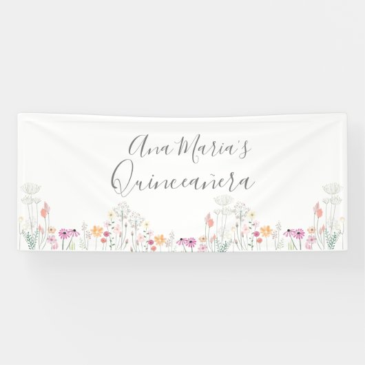 Aangepaste wilde bloemen spandoek (Horizontaal)