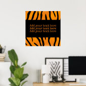 Aangepaste Wilde Ding Tiger Stripes Poster (Thuiskantoor)