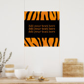 Aangepaste Wilde Ding Tiger Stripes Poster (Keuken)