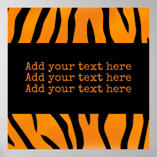 Aangepaste Wilde Ding Tiger Stripes Poster
