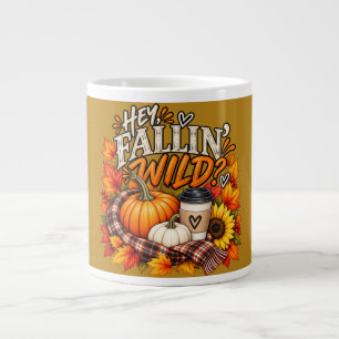 Aangepaste Wilde Herfst Pompoen Koffie Cozy Herf Grote Koffiekop
