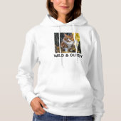 Aangepaste Wilde Rode Maine Coon Kat Wit Zwart Hui Hoodie (Voorkant)