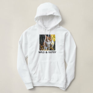 Aangepaste Wilde Rode Maine Coon Kat Wit Zwart Hui Hoodie