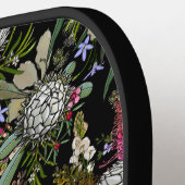 Aangepaste Wilde Struik Bloem Boeket - Protea Pickleball Paddle (Links Detail)