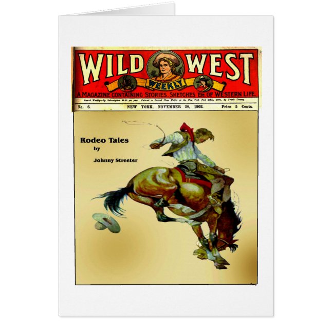 Aangepaste Wilde West Bronc Rider Cowboy Card (Voorkant)