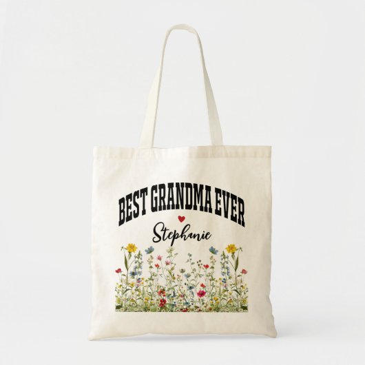Aangepaste Wildflower Bag, verjaardagscadeau voor Tote Bag (Voorkant)