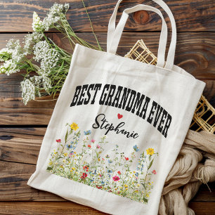 Aangepaste Wildflower Bag, verjaardagscadeau voor Tote Bag