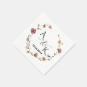 Aangepaste Wildflower bruiloft servetten gepersona (Hoek)