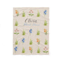 Aangepaste Wildflower Floral Script Naam