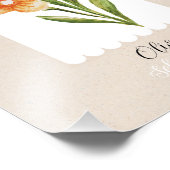 Aangepaste Wildflower Floral Script Naam Foto Afdruk (Hoek)