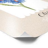 Aangepaste Wildflower Floral Script Naam Foto Afdruk (Hoek)